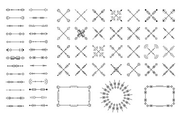 Arrow retro elements in art deco