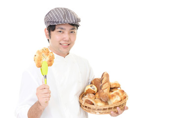 笑顔のパン職人