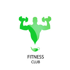 fitness club green icon