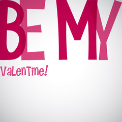 Overlay word Valentine's Day card in vector format.