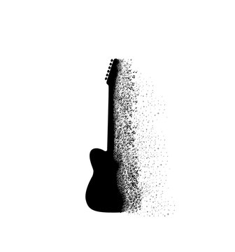 Guitar icon Music background easy all editable