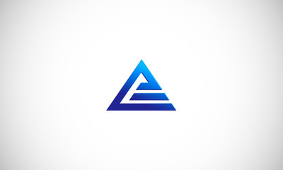 letter A and triangle logo