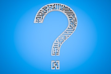 Composite image of maze question mark