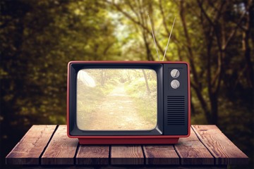 Composite image of retro tv