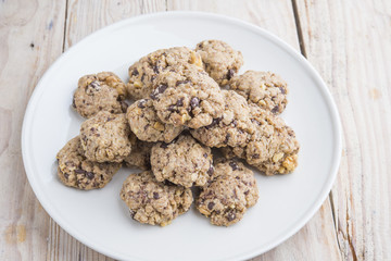 chocolate chip cookies and almond cookies