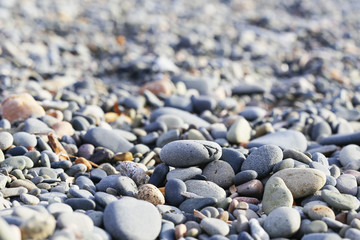 The pebbles on the Cyprus beach