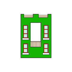 Illustration house letter alphabet