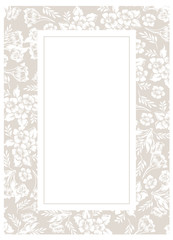 Decoration border frame with floral elements.