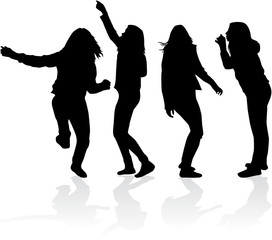 Silhouette of a woman.