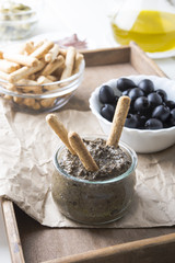 toasted bread with olive pate