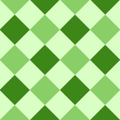 Green Leaf Diamond Chessboard Background Vector Illustration