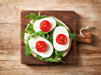 Fresh bagel sandwich