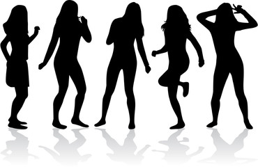 Silhouette of a woman.