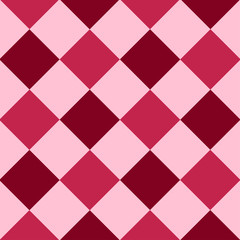 Pink Red Purple Diamond Chessboard Background Vector Illustration