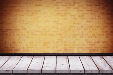 Composite image of wooden table