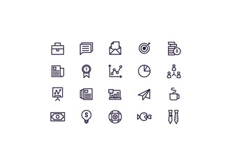 business icons set vector.line design.