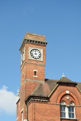 Victorian red brick clock tower