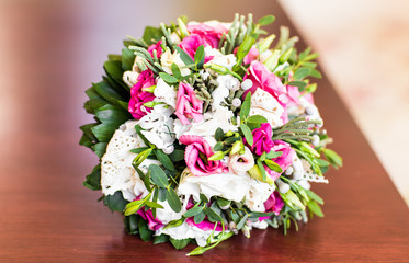 Colorful bridal wedding bouquet
