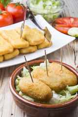 plate with croquetas
