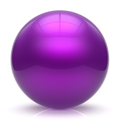 Purple sphere ball balloon button round basic circle geometric shape solid figure simple minimalistic element single shiny glossy sparkling object blank atom icon. 3d render isolated
