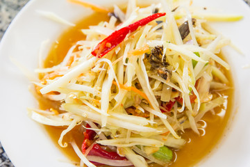 Thai papaya salad.