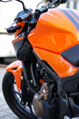 Fototapeta na wymiar Motorrad orange 