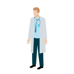 Isometric doctor character