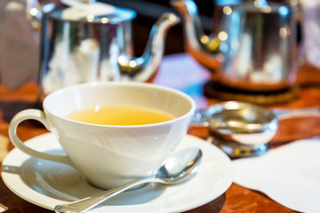 Tea Ceremony in Restaurant, Afternoon Tea Time, Close-up
