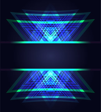 Template vector neon geometric card . Element for posters, flyers and your design