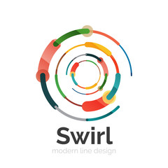 Vector swirl circle logo