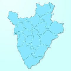 Burundi blue map on degraded background vector