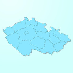 Fototapeta premium Czech Republic blue map on degraded background vector