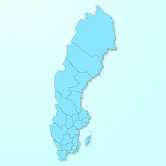 Sweden blue map on degraded background vector