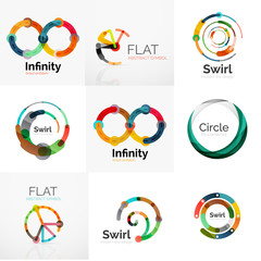 Collection of abstract circle logos