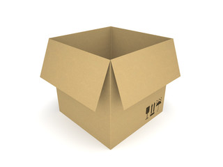 Cardboard box isolated on white background 8