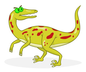 Cartoon dinosaur velociraptor