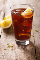 Ice tea with pomegranate