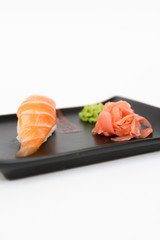 Image of tasty nigiri with salmon