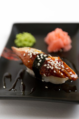 Image of tasty nigiri with blackhead