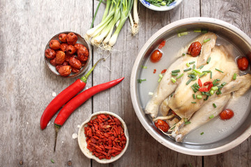 Ginseng chicken soup korean food