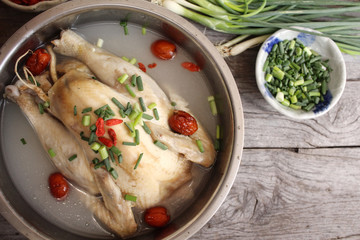 Ginseng chicken soup korean food