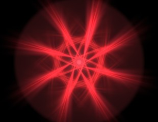 Elementary Particles series. Interplay of abstract fractal forms on the subject of nuclear physics science and graphic design.