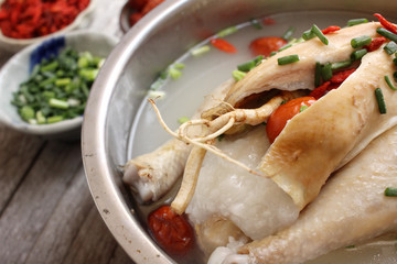 Ginseng chicken soup korean food