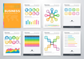 Vector set of infographics business
