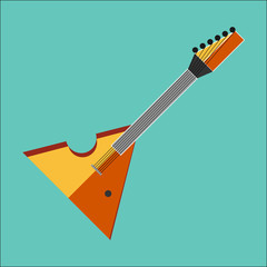 Guitar electric flat icon