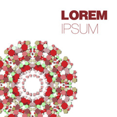 The background with round elements like balls circular ornament with circles for design flyers broshyur cards