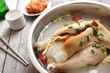Ginseng chicken soup korean food