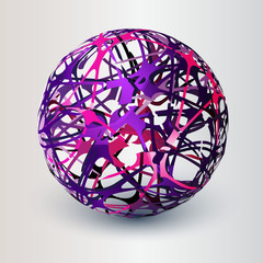 Abstract colorful ball. Vector illustration.