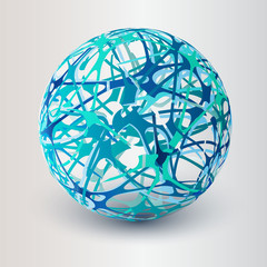 Abstract colorful ball. Vector illustration.