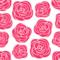 Pink roses seamless pattern
